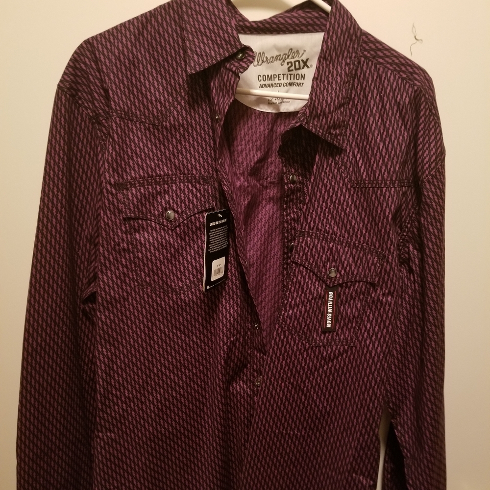 Wrangler LS dress shirt NWT